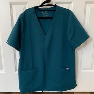 FIGS 3-Pocket Scrub Top, Forest Green, Size (XL)